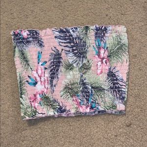 AGACI Tropical Bandeau Crop Top